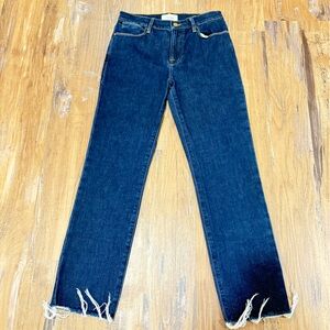 Frame Denim Dark Blue Cropped Jeans